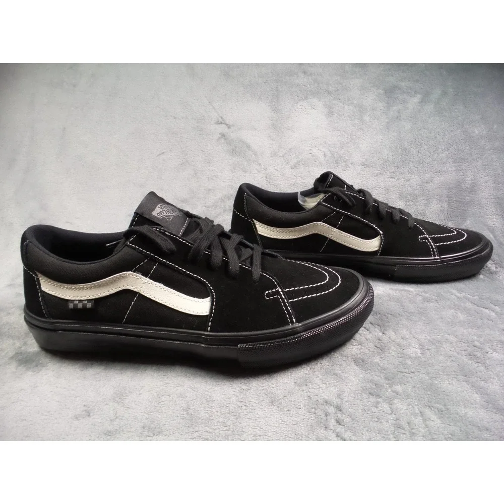 Vans Skate Sk8-Low Shoes Mens Size 10.5 Black PopCush Duracap Sneakers NWOB